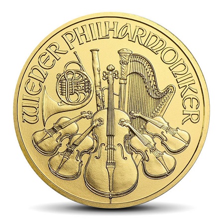 złota moneta filharmonicy